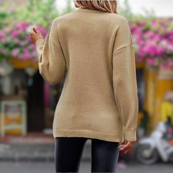 Cable Knit Criss-Cross Sweater - Picture 2 of 6